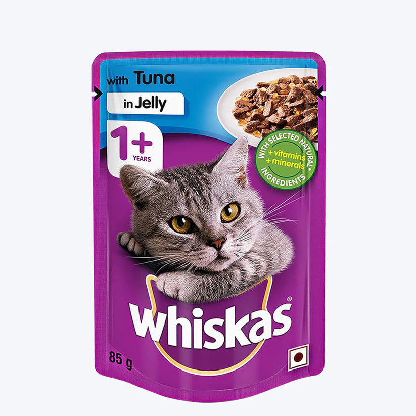 Whiskas Tuna in Jelly Adult Wet Cat Food - 85 gm packs