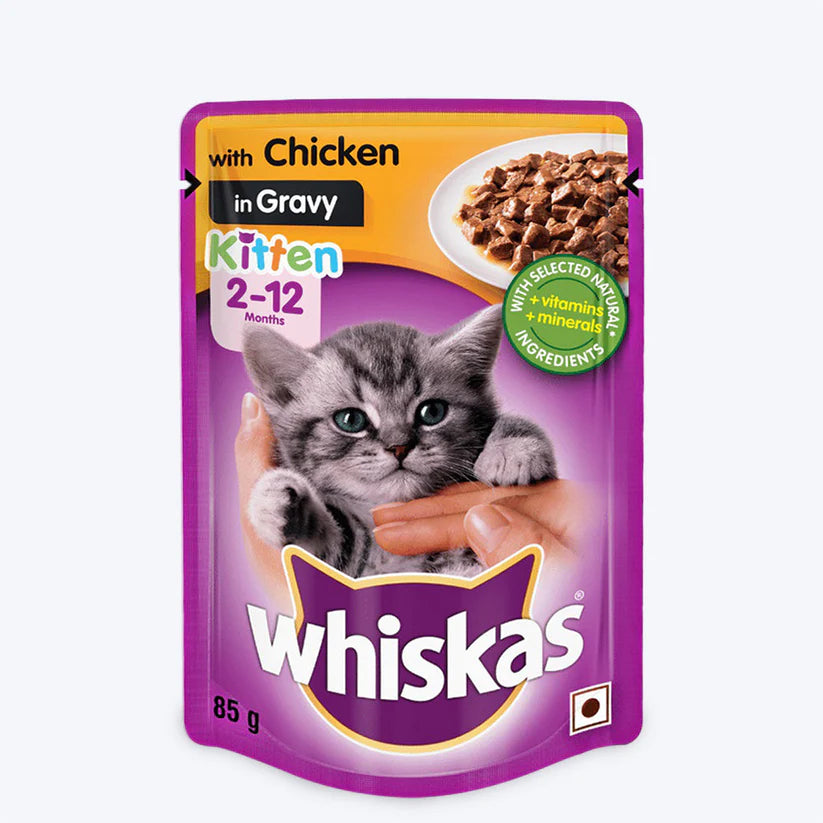 Whiskas Chicken in Gravy Junior Wet Kitten food - 80g